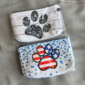 Paw print pouch duo